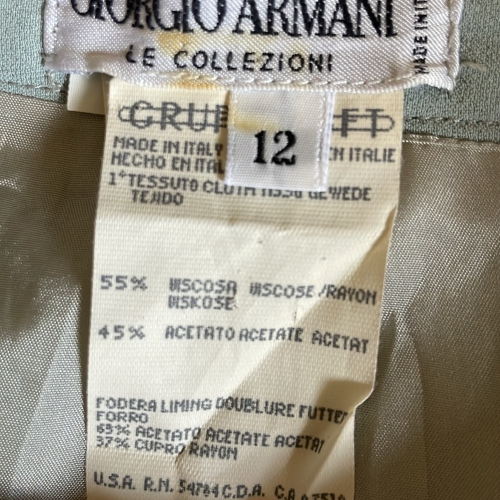 Giorgio Armani mint green straight skirt size 12 - Picture 5 of 7